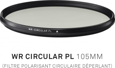 Filtre Polarisant circulaire déperlant 105mm