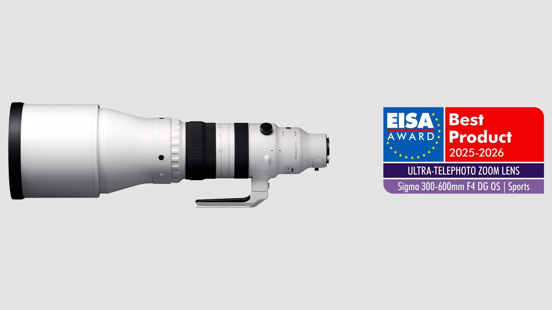 Le Sigma 300-600mm F4 DG OS | Sports a reçu le prix EISA d’objectif ULTRA TELEPHOTO ZOOM 2025-2026