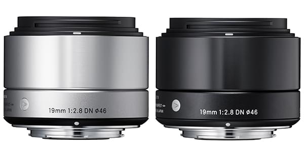 Le nouveau 19mm F2.8 DN dans ses finitions noir et argent