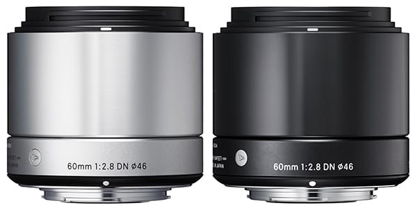 Le nouveau 60mm F2.8 DN dans ses finitions noir et argent