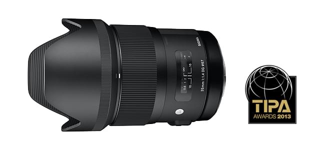 SIGMA 35mm F1.4 DG HSM reçoit le prix TIPA 2013 BEST EXPERT DSLR LENS Award.