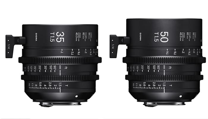 Ligne de prime lenses FF pour le cinéma : 35mm et 50mm