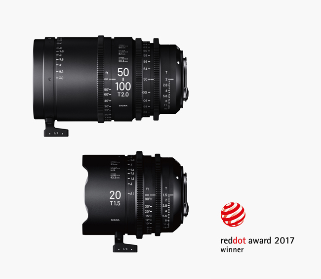 Red dot award pour la ligne SIGMA Cine Lens